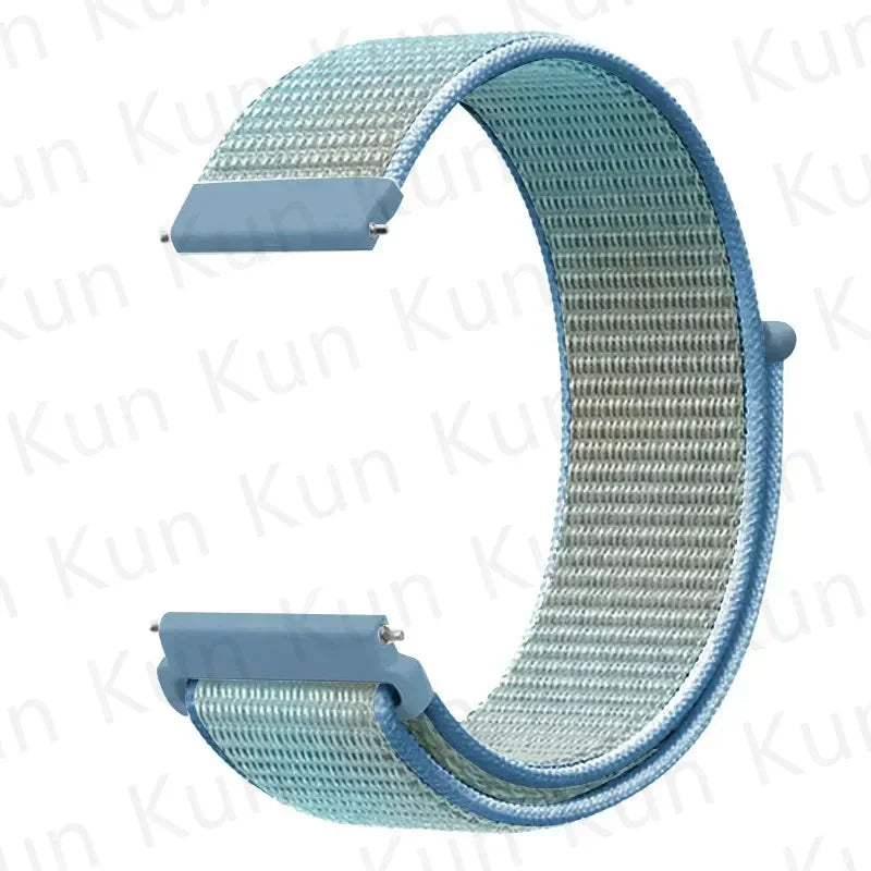 Nylon loop strap For Amazfit bip 6-5-3/u/S/pro Sport 20mm/22mm Bracelet for Amazfit GTS 4/3/2/2e/4 Mini/GTR 4/3/3 Pro/2/2e band