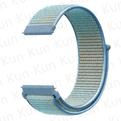 Nylon loop strap For Amazfit bip 6-5-3/u/S/pro Sport 20mm/22mm Bracelet for Amazfit GTS 4/3/2/2e/4 Mini/GTR 4/3/3 Pro/2/2e band