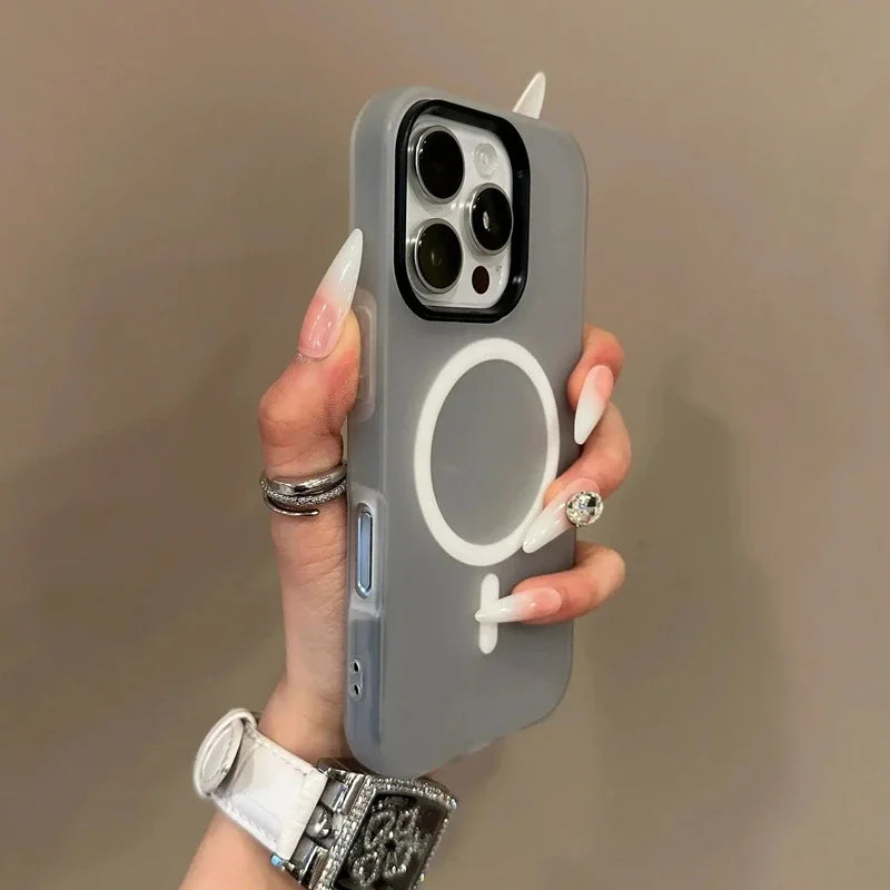Luxury Candy For Magsafe Wireless Charge Matte Phone Case For iPhone 11 12 13 14 15 16 17 AIR Pro Max Plus Magnetic Bumper Cover