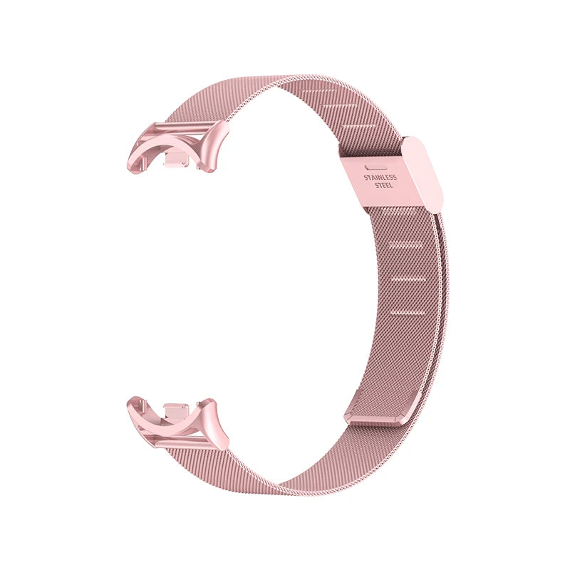 Metal strap For Xiaomi Mi Band 8 9 MIlan Wrist Metal Bracelet Screwless Stainless Steel for Mi Band 9 8Strap Wristbands Pulseira