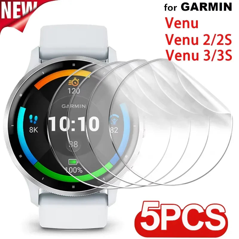 Hydrogel Film For Garmin Venu 3 3s 2 2s Protective Film Soft TPU Anti-scratch Screen Protector For Garmin Venu2 Venu3 Not Glass