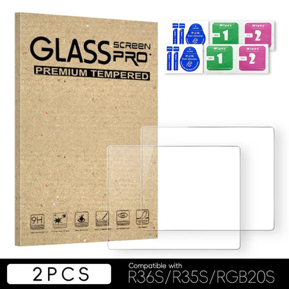 Data Frog 2/3/5/10/15pcs Tempered Glass Film For R36S 3.5 Inch Game Console Screen Protector Cover Film For R35S Game Handheld