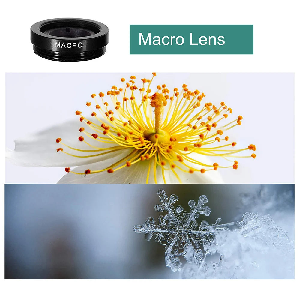 Universal 3 in 1 Fish Eye Lens Wide Angle Micro Phone Fisheye Lens Zoom Camera Kits With Phone Clips For iPhone Samsung Xiaomi