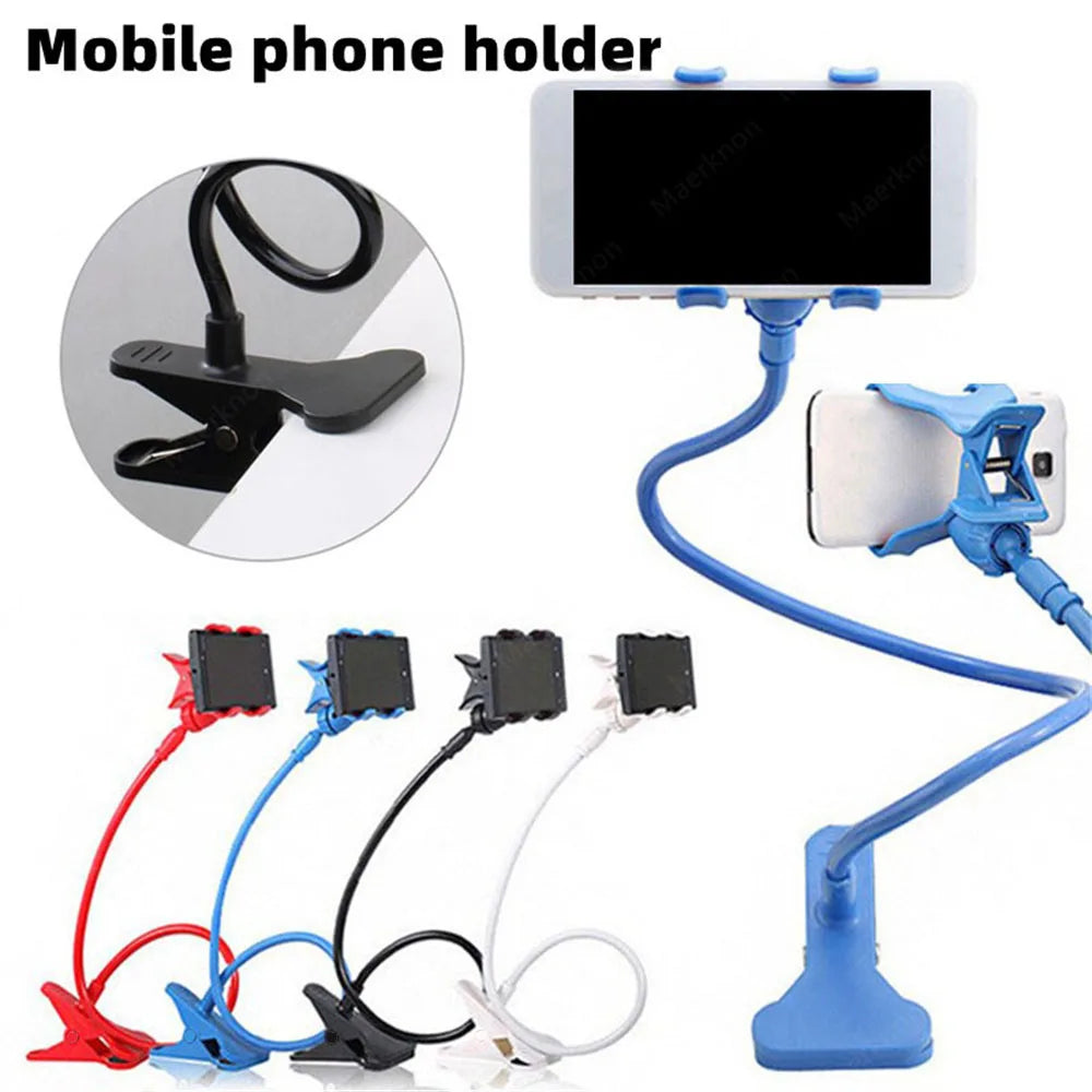 Universal Cell Phone Holder Flexible Long Arm Lazy Phone Stand 360° Rotation Stable Bracket Desk Bed Mount Stand Base Support