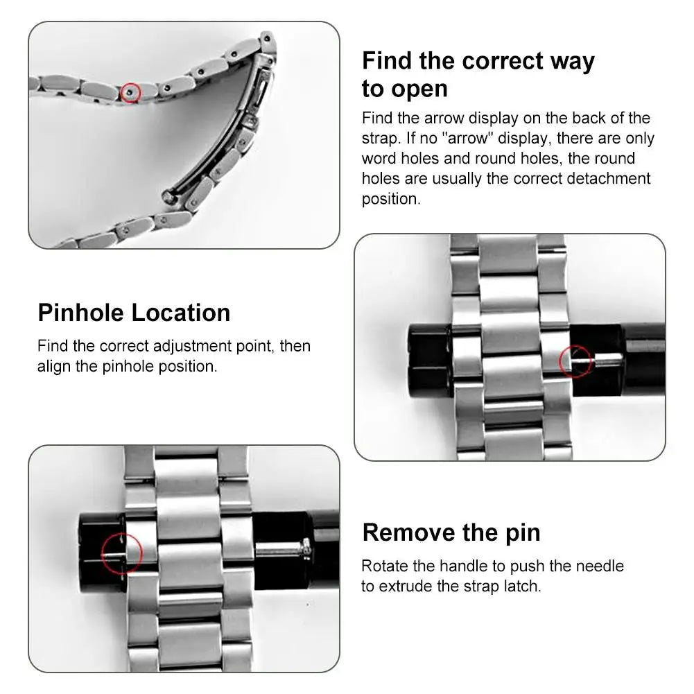 Watch Band Strap Link Pin Remover Repair Tool Pack of 3 Extra Pins Replacement Remover Spring Bar Set Watch Adjuster