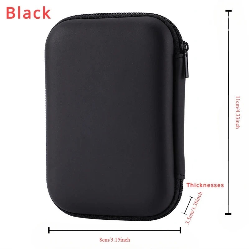 1 Pc EVA Portable Storage Bag for Cards Data Cable Headphones - Protective Packing Cube for Electronic Accessories