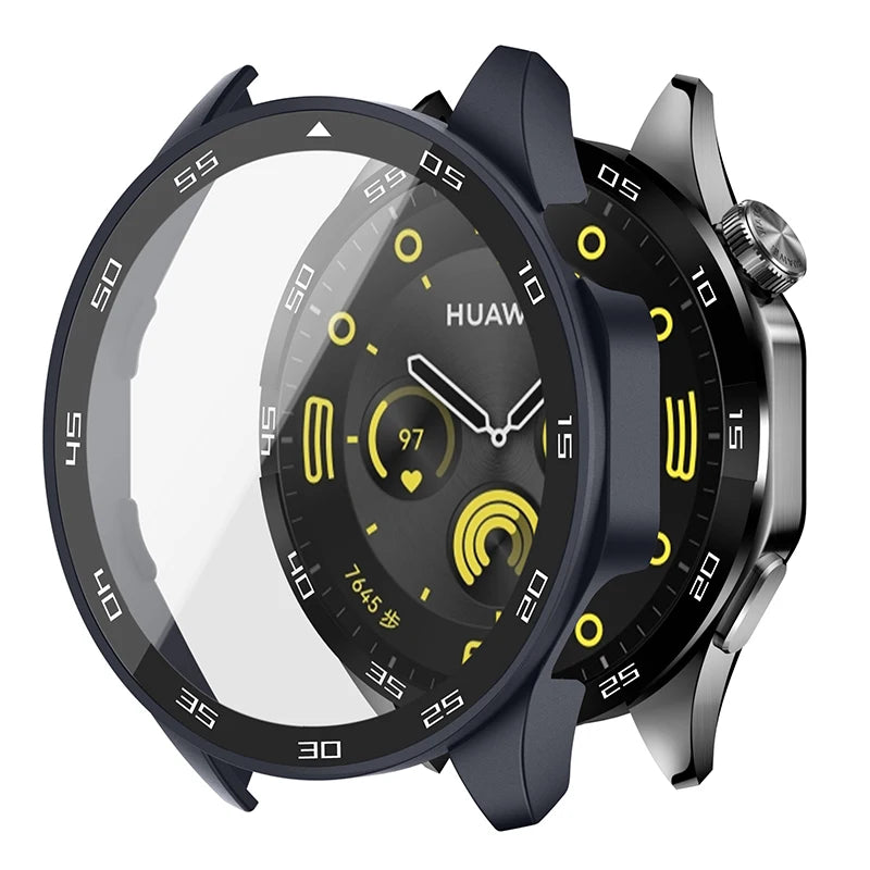 Tempered Glass+Case For Huawei Watch GT4 46mm Full Coverage Bumper Screen Protector Cover For Huawei Watch GT 4 41mm Accessories