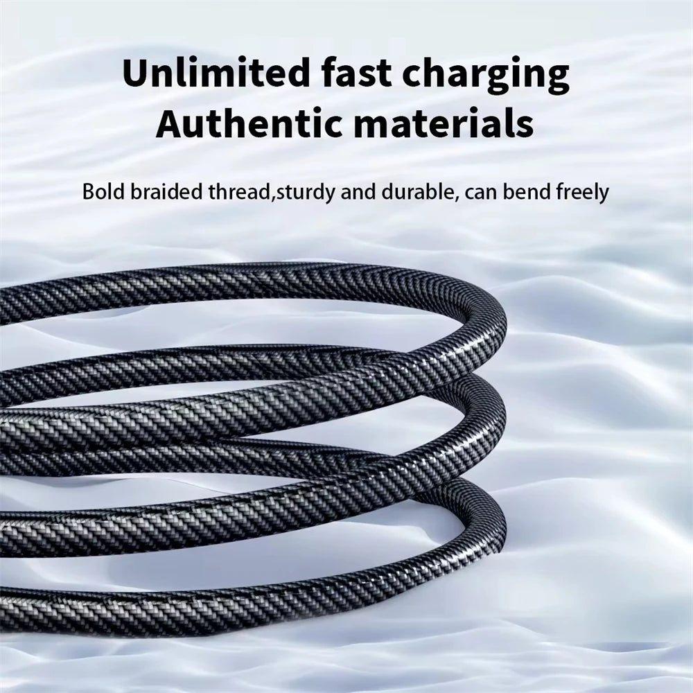 NNBILI 120W USB C to Type C With Digital Display Super Fast Charge USBA to Type C 6A Cable For Xiaomi Huawei Samsung S26 Oneplus