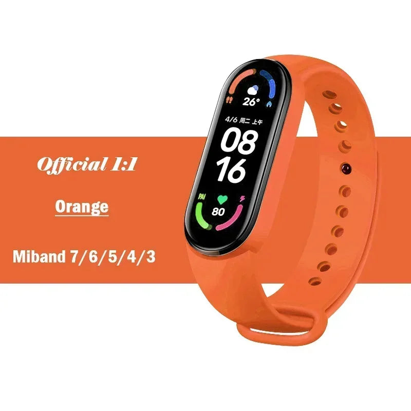 Watch Strap For Xiaomi Mi Band 7 6 5 4 3 Wristband Silicone Bracelet Wrist Straps MiBand 3/4 band5 band6 Smartwatch Accessories