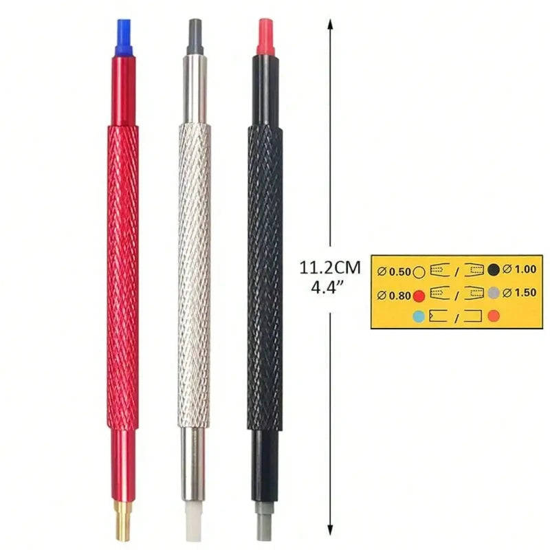 3pcs/set Watch Hands Pressers Pusher Double Head Fitting Accessories Kit For Wristwatch Repair Watchmaker Tools