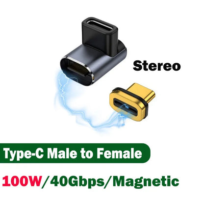 USB4.0 Magnetic Adapter USB C To Type C 40Gbps 140W 100W Fast Charging Magnet Converter