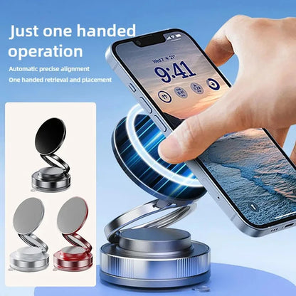 Vacuum Magnetic Phone Bracket Multi-angles Adjustment Strong Magnet Suction Design Foldable Mini Car Holder Navigation Stand New
