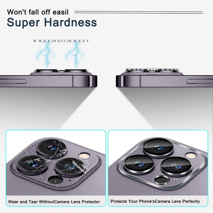 4Pcs Full Cover Protective Glass St For iPhone 11 12 13 15 Pro Max Camera Protector For iPhone 14 Mini Ultra HD Not Affect Night