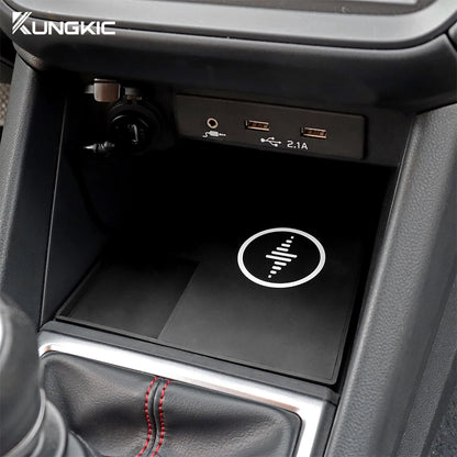 Car Wireless Charger For Subaru WRX 2022 2023 2024 For Iphone Mobile Phone PVC Charging Holder Fast Wirelessly 15W Board LHD