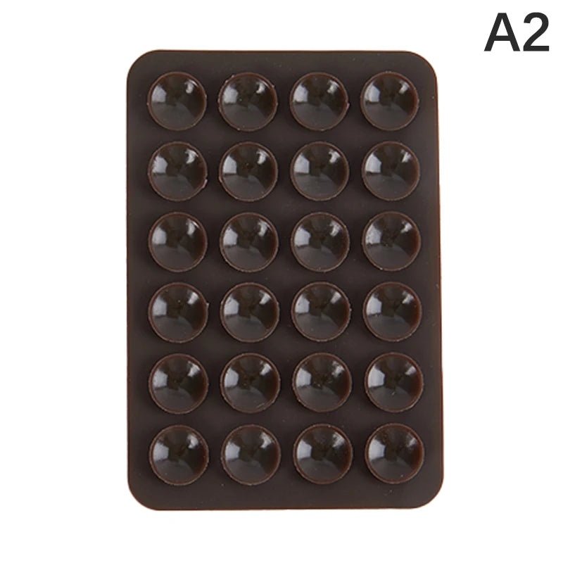 Double Side Silicone Suction Pad For Mobile Phone Fixture Suction Cup Backed Adhesive Silicone Rubber Sucker Pad For Fixed Pad
