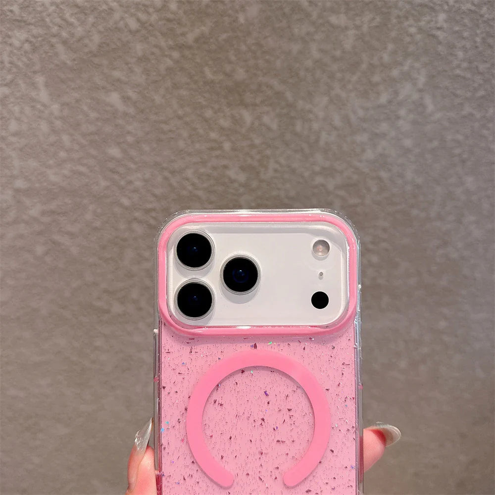 Jelly Glitter For Magsafe Wireless Charging Case For iPhone