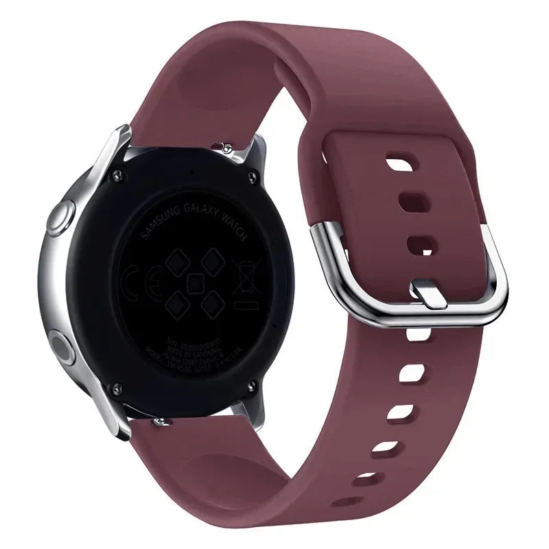 20mm 22mm Strap For Samsung galaxy watch 6/5/pro/3/4/6 Classic 43mm 47mm/Active 2 Silicone Sport bracelet huawei Gt 3-2-2e Band