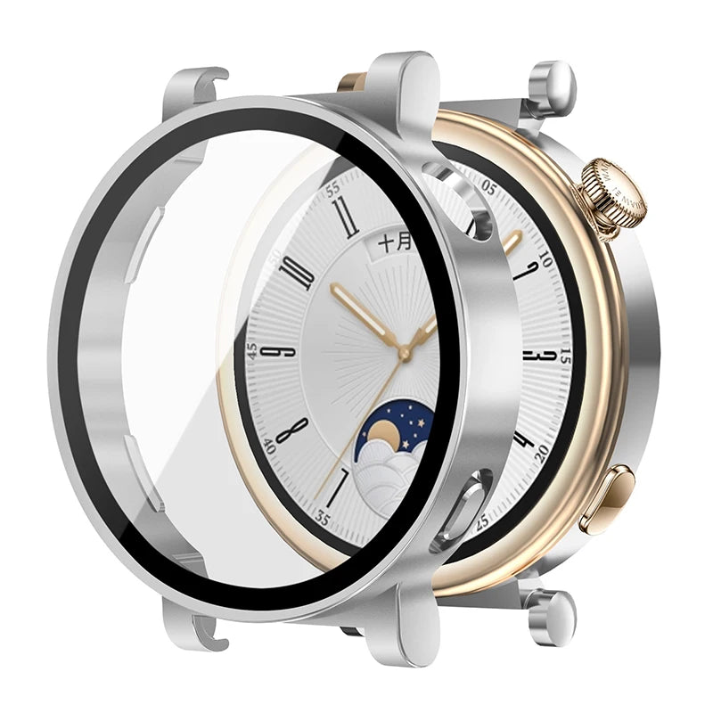 Tempered Glass+Case For Huawei Watch GT4 46mm Full Coverage Bumper Screen Protector Cover For Huawei Watch GT 4 41mm Accessories
