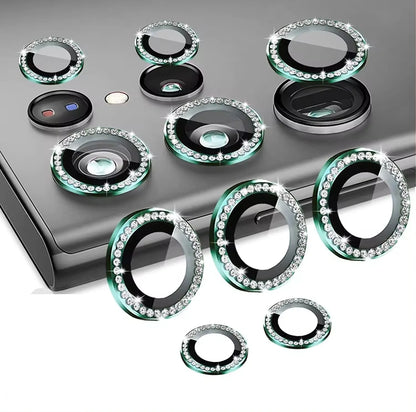 Clearance_Metal Diamond Ring Lens Camera Protector For Samsung Galaxy S22 S23 S24 Ultra For Galaxy S23 S23 Plus Glass Lens Cap_C