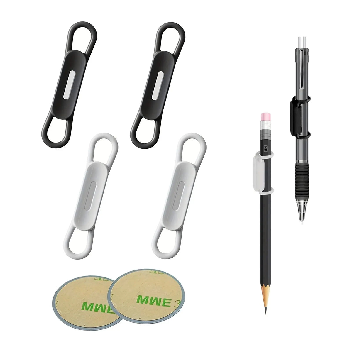 UMUST Magnetic Pencil Holder,Tablet Touch Pen Clips,Multifunction Silicone Adjustable Pen Stand for Office Accessories Organizer