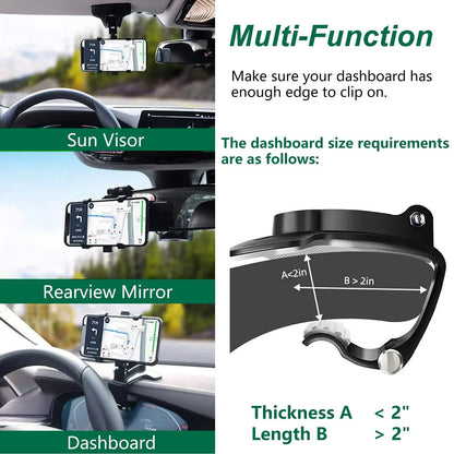 Car Phone Holder Stand Universal Car Dashboard Clip Mount GPS Cell Mobile Phone Support in Car Bracket For iPhone Samsung Xiaomi