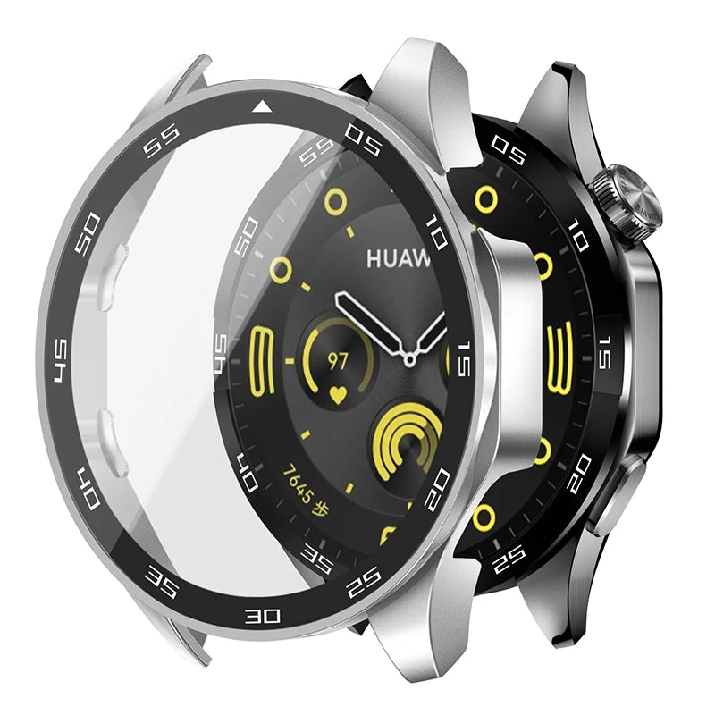 Tempered Glass+Case For Huawei Watch GT4 46mm Full Coverage Bumper Screen Protector Cover For Huawei Watch GT 4 41mm Accessories