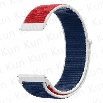 Nylon loop strap For Amazfit bip 6-5-3/u/S/pro Sport 20mm/22mm Bracelet for Amazfit GTS 4/3/2/2e/4 Mini/GTR 4/3/3 Pro/2/2e band