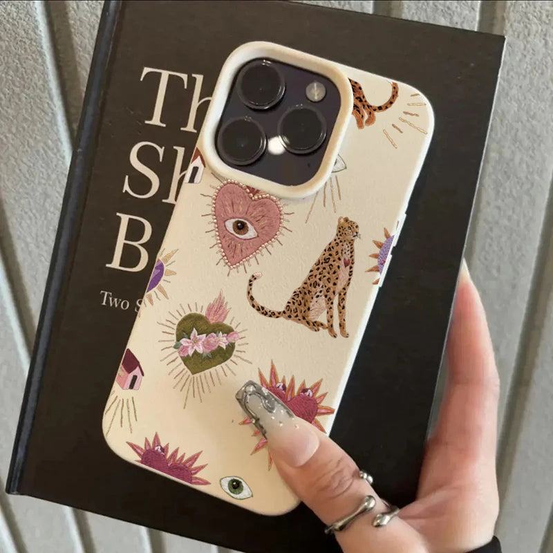 For iPhone 16 15 14 13 12 11 17 Pro Max Plus Case Personalized Leopard Lichee Pattern Silicone Cover For iPhone XS X 16e Funda