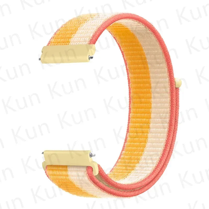 Nylon loop strap For Amazfit bip 6-5-3/u/S/pro Sport 20mm/22mm Bracelet for Amazfit GTS 4/3/2/2e/4 Mini/GTR 4/3/3 Pro/2/2e band