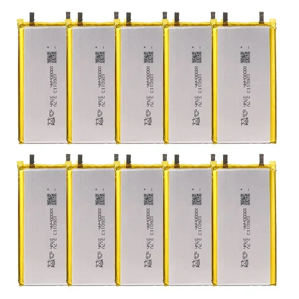 3.7V 10000mAh 1260110 Li-polymer Battery Lithium Polymer Rechargeable Batteries for Toy Power Bank GPS Laptop Camping Lights Diy
