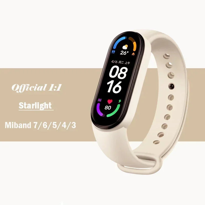 Watch Strap For Xiaomi Mi Band 7 6 5 4 3 Wristband Silicone Bracelet Wrist Straps MiBand 3/4 band5 band6 Smartwatch Accessories