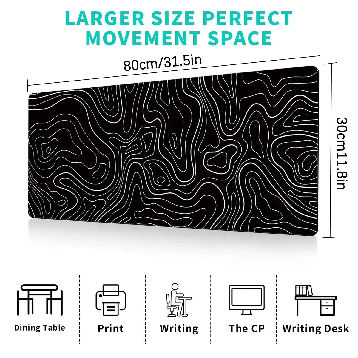 1PC Large Mouse Pads For Desk, Gaming Mouse Pad, Mouse Pad with Stitched Edgesand Non-Slip Rubber Base, Extended Mouse Pad