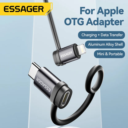 Essager Lighting To Type C Adapter 3A Fast Charging IOS Female to Type-C Male Connector For IPhone 15 14 13 Pro IPad Converter