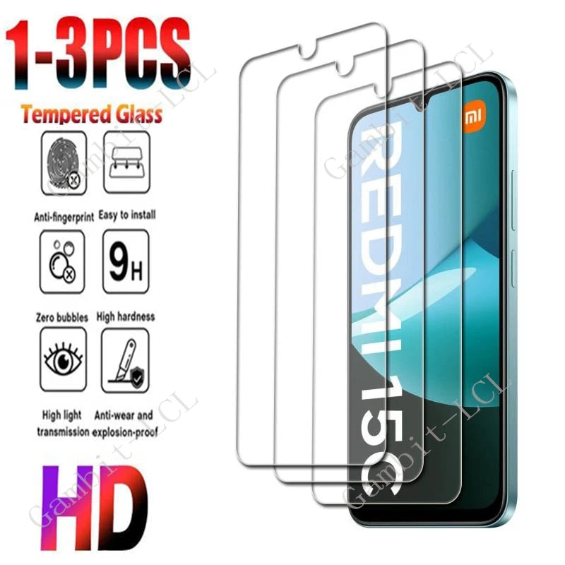 1-3PCS HD Tempered Glass For Xiaomi Redmi 15C 6.9" ON XiaomiRedmi15C Redmi15C 4G 5G Screen Protector Cover Film