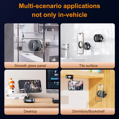 Folding Strong Magnetic Phone Holder 360° Rotation Adjustable Car Phone Stable Support For iPhone Huawei Xiaomi Dashboard Stand