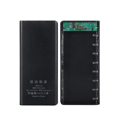 8 Slots 18650 DIY Power Bank Case Dual USB Type C PD QC3.0 Fast Charging Battery Storage Holder Box For Smartphone