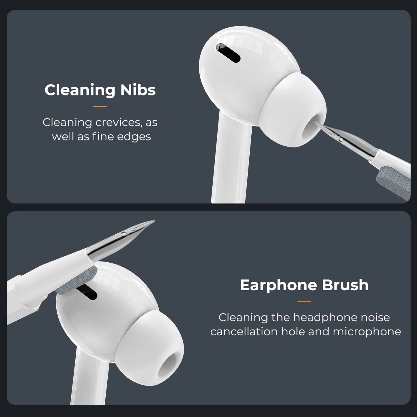K&F CONCEPT New Laptop Mobile Screen 20-in-1 Cleaning Kits Computer Keyboard Brush Cleaning Spray for iPhone AirPods Camera iPad