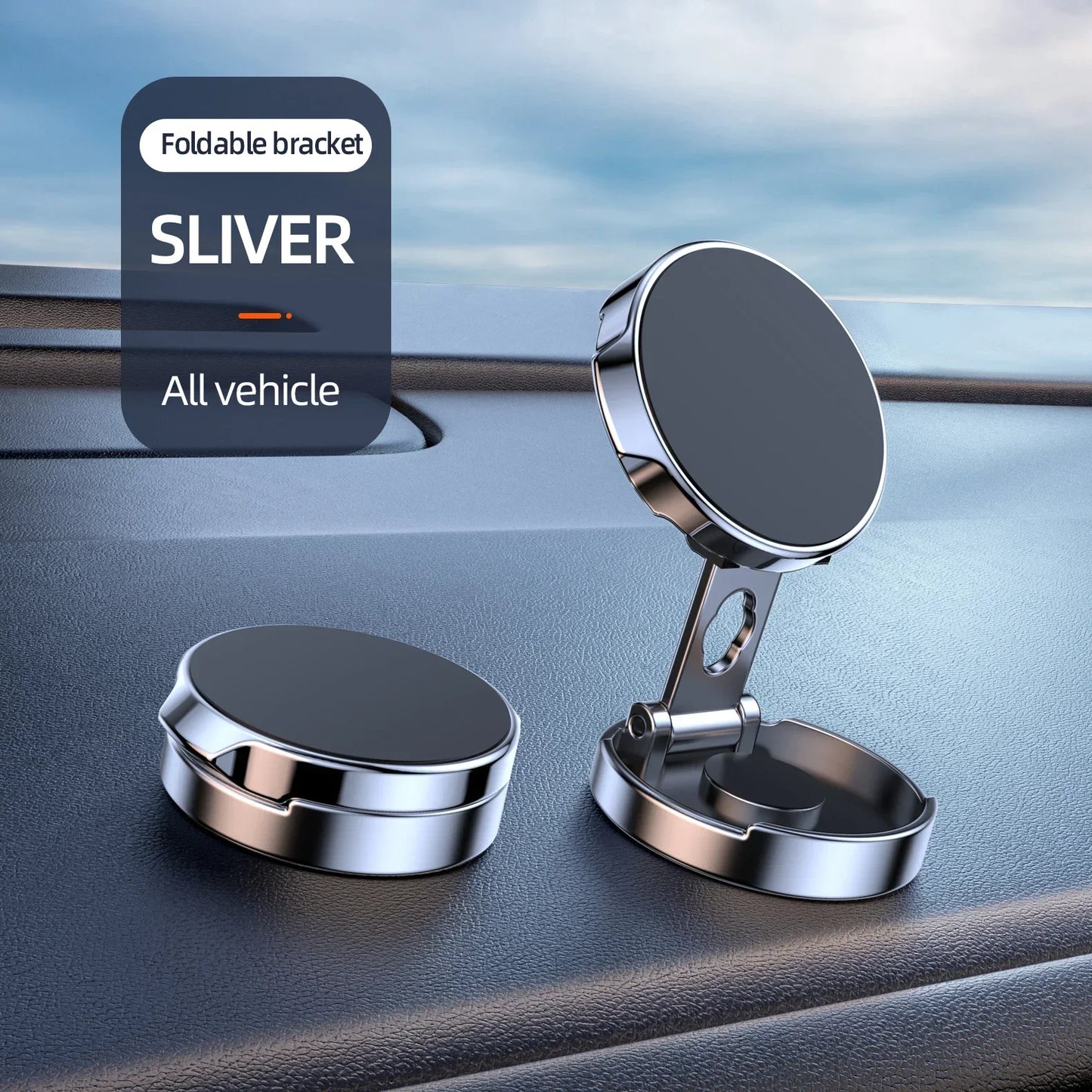 Universal Magnetic Car Phone Holder 360 Rotation For iPhone 17 Smart Phones Mount Holders  Accessories Foldable Dashboard Mount