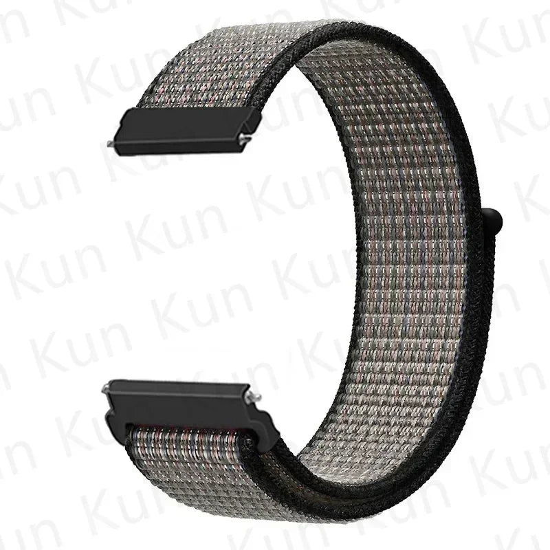 Nylon loop strap For Amazfit bip 6-5-3/u/S/pro Sport 20mm/22mm Bracelet for Amazfit GTS 4/3/2/2e/4 Mini/GTR 4/3/3 Pro/2/2e band