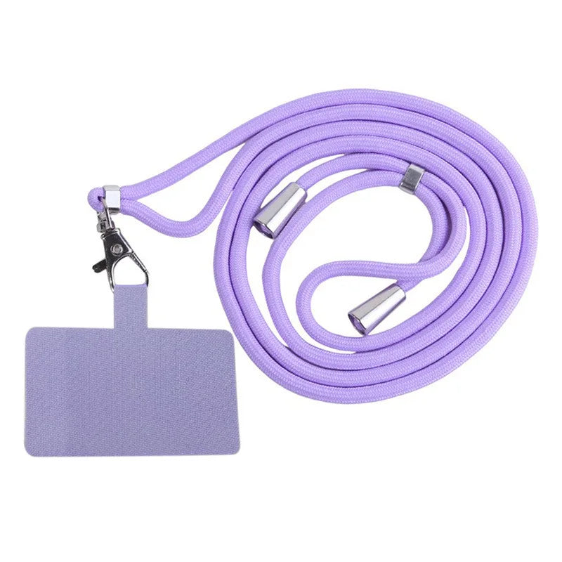 NEW Adjustable Phone Lanyard Detachable Neck Cord Lanyard Strap Carabiner Compatible Pendant With Card For Mobile Key Fob Colors