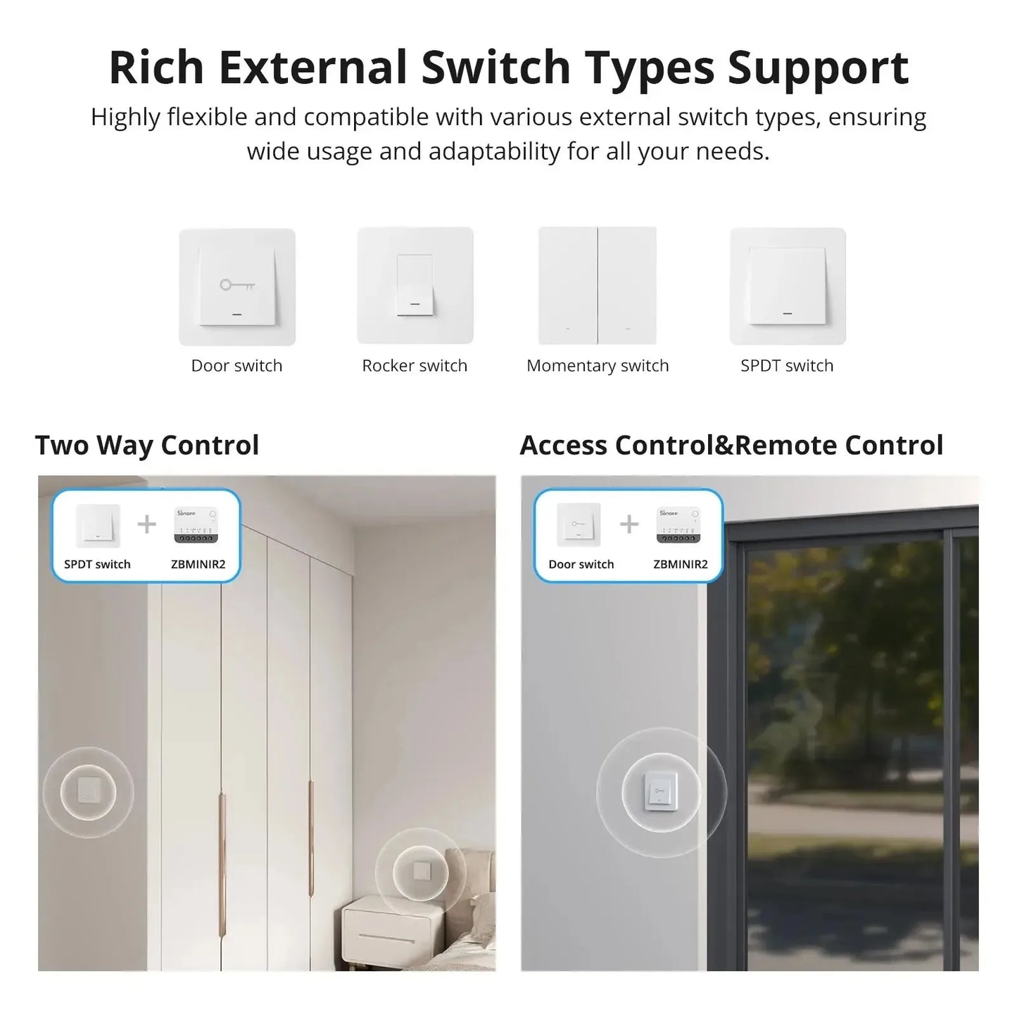 SONOFF ZBMINIR2 Extreme Sonoff Zbmini R2 Sonoff Zigbee Switch Tiny Size Wider Signal Detach Relay Mode Required Neutral Wire