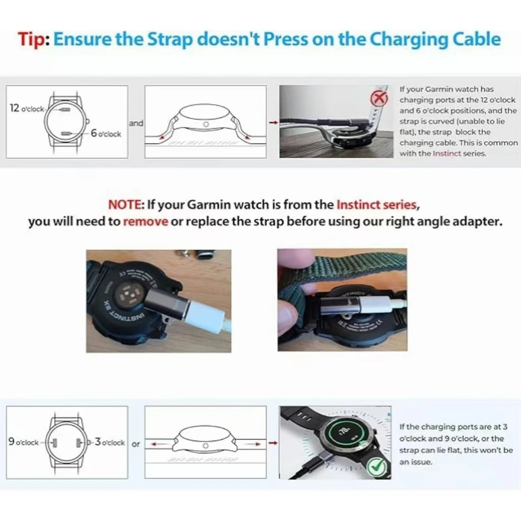 Typec/Micro To 4pin Charger Adapter Connector for Garmin Fenix 7/6/5/7X/6X/5X/ Venu 2 Plus Watch Charging Converter