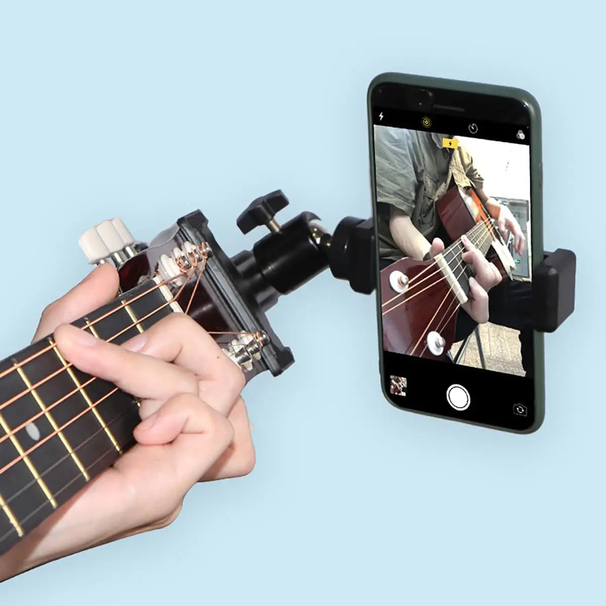 Miwayer Guitar Phone Holder Mount 360 Rotation /for Live Broadcast Video Recording /for Bass/Ukulele/Guitar Accessories