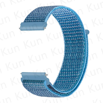 Nylon loop strap For Amazfit bip 6-5-3/u/S/pro Sport 20mm/22mm Bracelet for Amazfit GTS 4/3/2/2e/4 Mini/GTR 4/3/3 Pro/2/2e band
