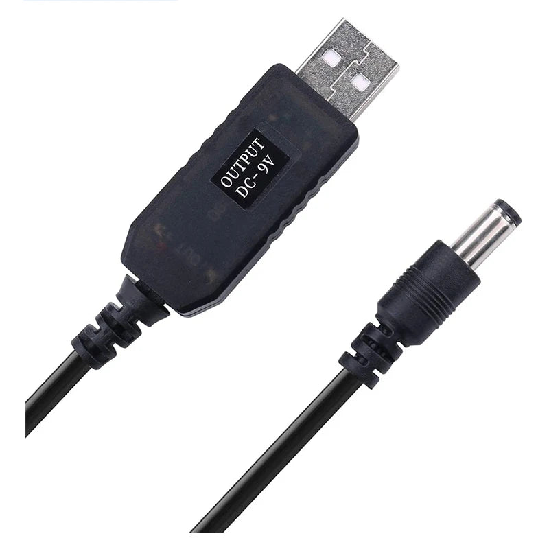 5.5*2.1mm USB DC 5V to 12V 9V Power Cable For Router WIFI Modem Fan Adapter Wire usb Boost Module Converter Via Powerbank
