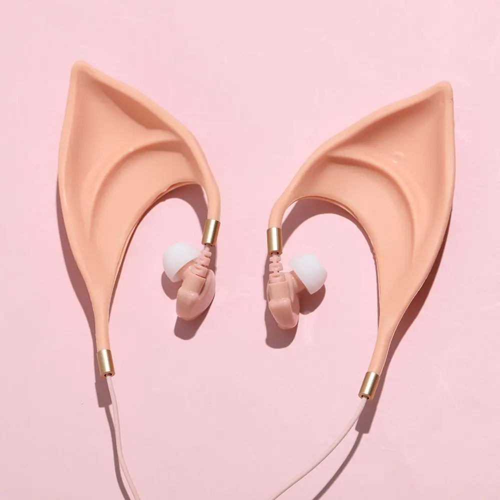 Elf Earbuds Earphones In-Ear Headphones Hands-Free Headset With Mic For Huawei Xiaomi Samsung Elf Ears For kids Holiday Gifts