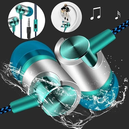 9D Stereo Wired Headphones Bass With Mic Earphone In-ear Headphones 3.5mm Wired Earphone Earbud Phone Headset For Xiaomi Realme