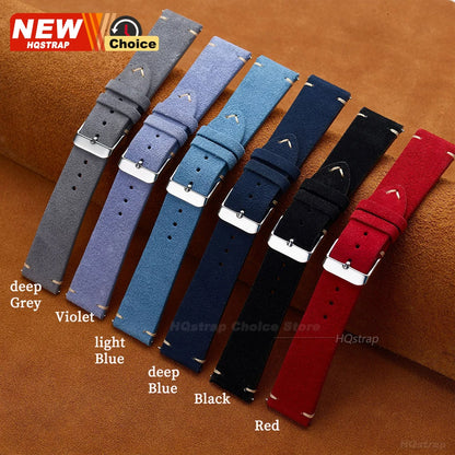 New 14/16/18/19mm 21mm 22mm 20mm Soft Suede Watch Strap for Seiko for Omega Universal Quick Release Bracelet Men Women Wristband