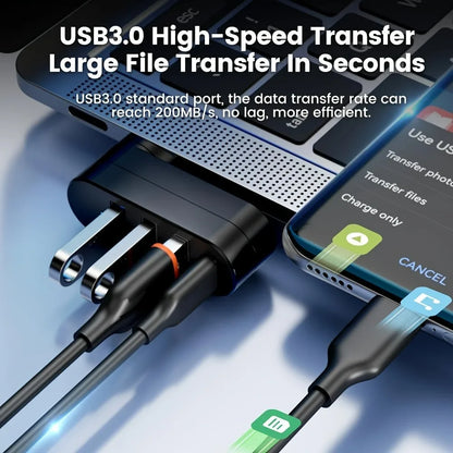 Mini Splitter 4 Ports USB Hub 3.0 Box Rotatable USB Data Transfer Multiple Expander For Computer Laptop MacBook PC Accessories
