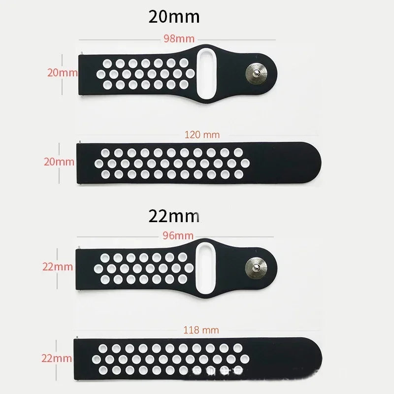 20mm 22mm Bracelet for Amazfit strap Silicone GTS/2/2e/GTS2 Mini/GTR 42mm/47mm/GTR2/2e/stratos Sport Watch band Amazfit bip 6 5